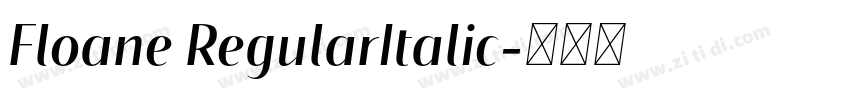 Floane RegularItalic字体转换